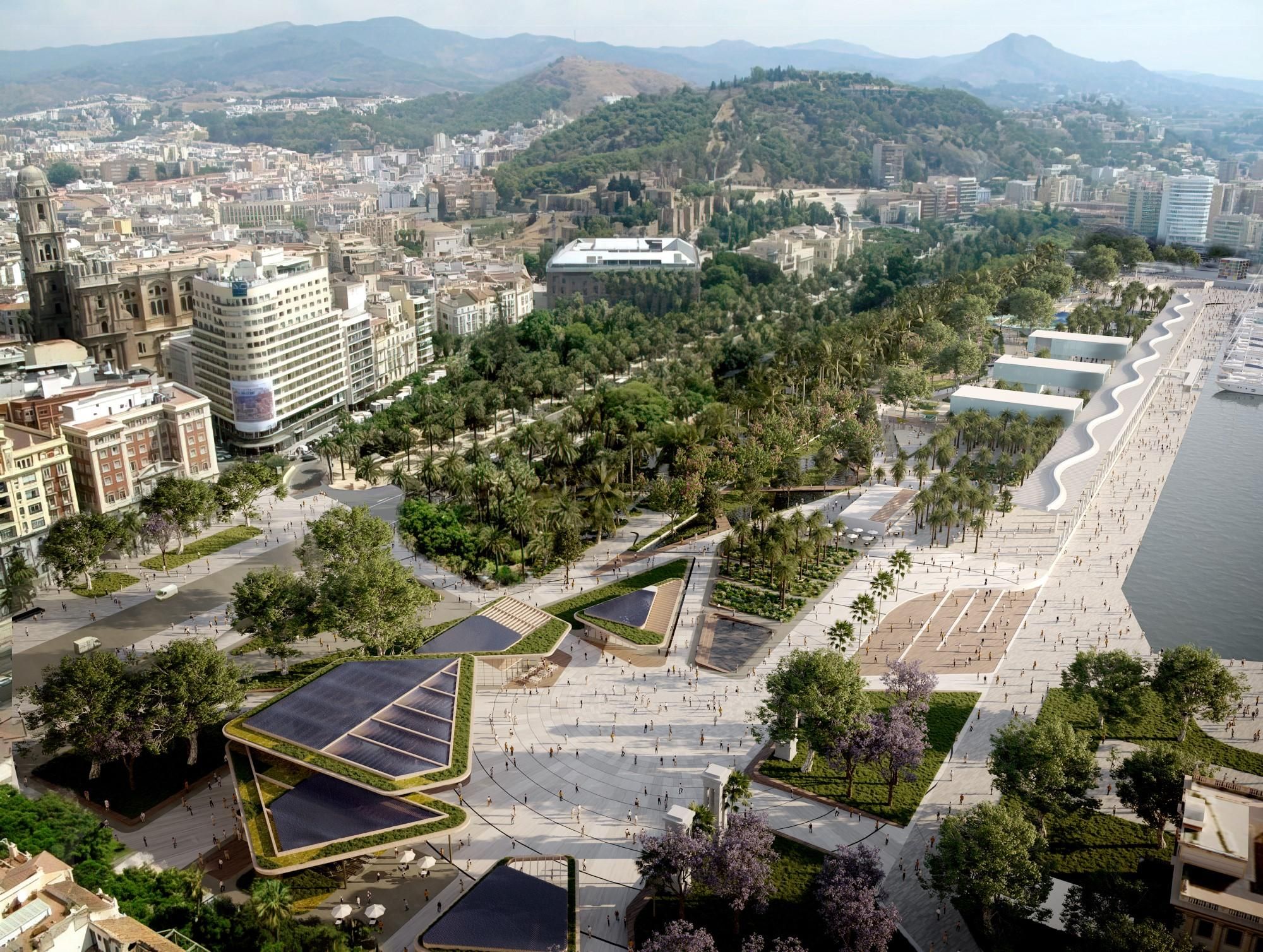 Así quedará la plaza de La Marina y el Paseo del Parque con el proyecto del Plan Litoral