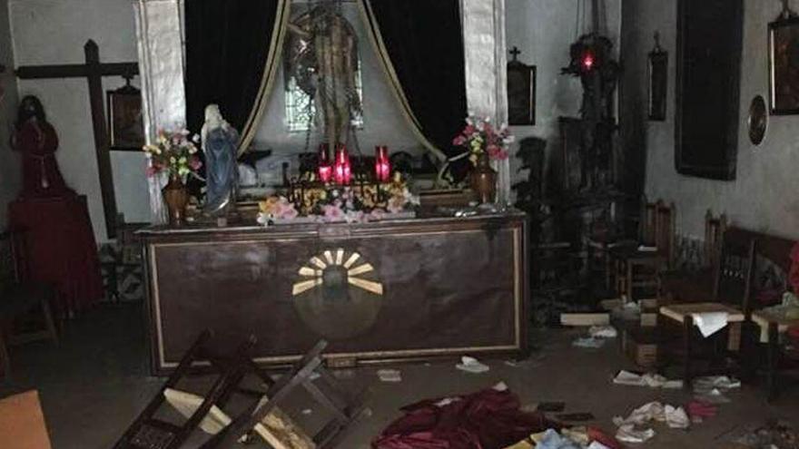 Indignación en Tauste por la profanación de la ermita del Santo Sepulcro