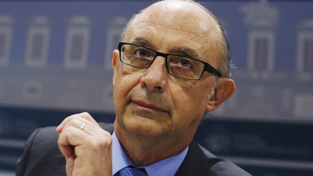 El ministro Cristóbal Montoro, el pasado 31 de julio, antes de reunir al Consejo de Política Fiscal y Financiera.