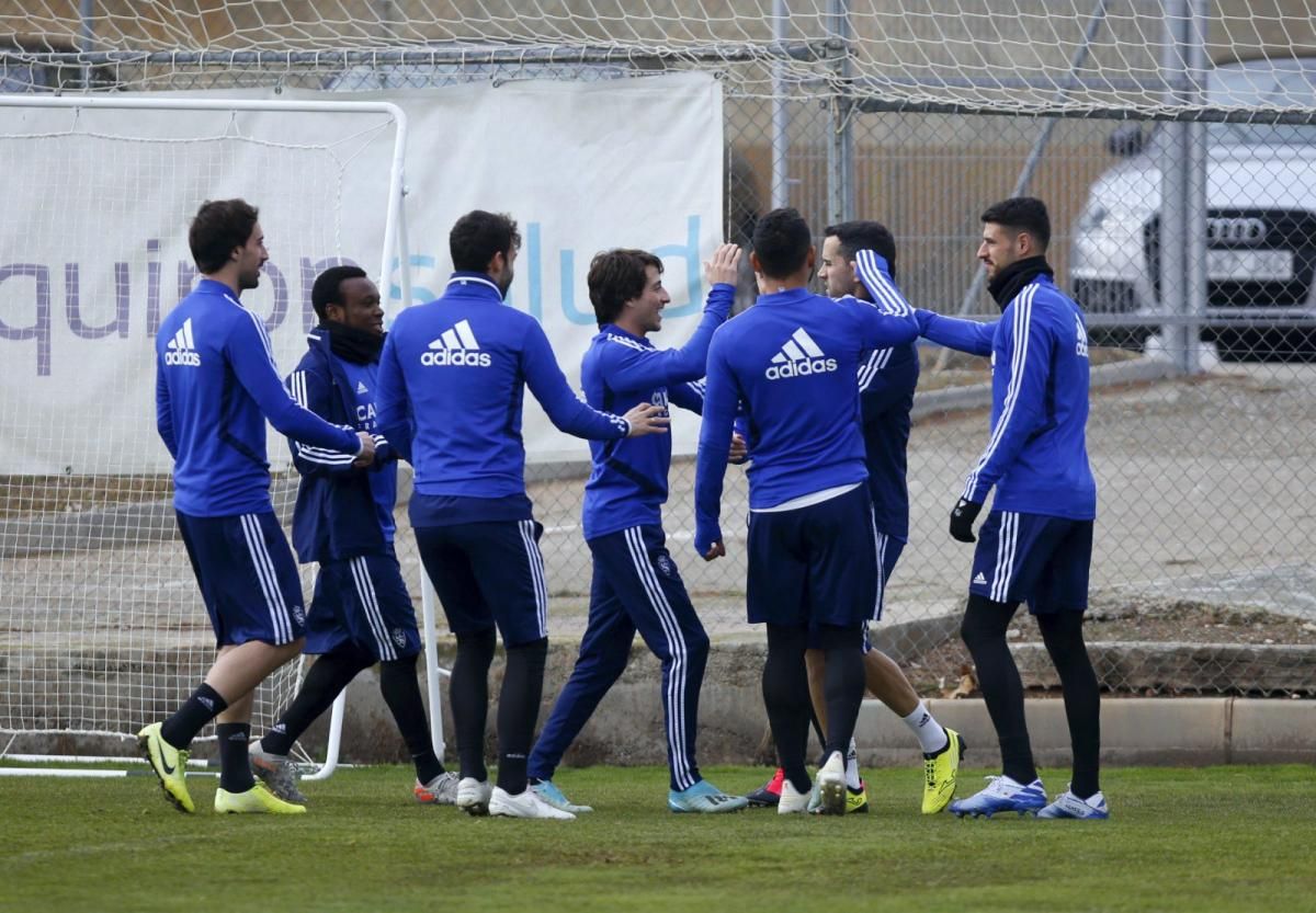 Entrenamiento del Real Zaragoza de hoy 24 de enero