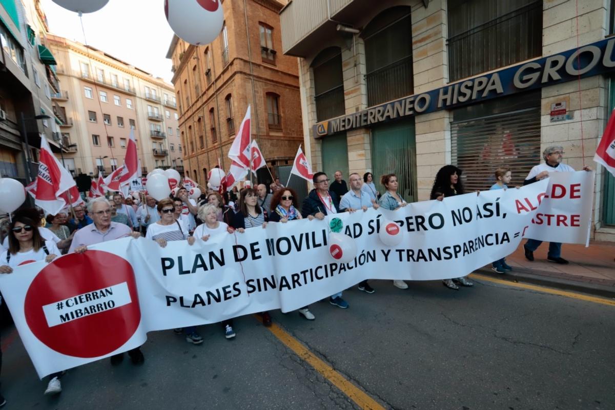 Un momento de la marcha de este sábado en Murcia.