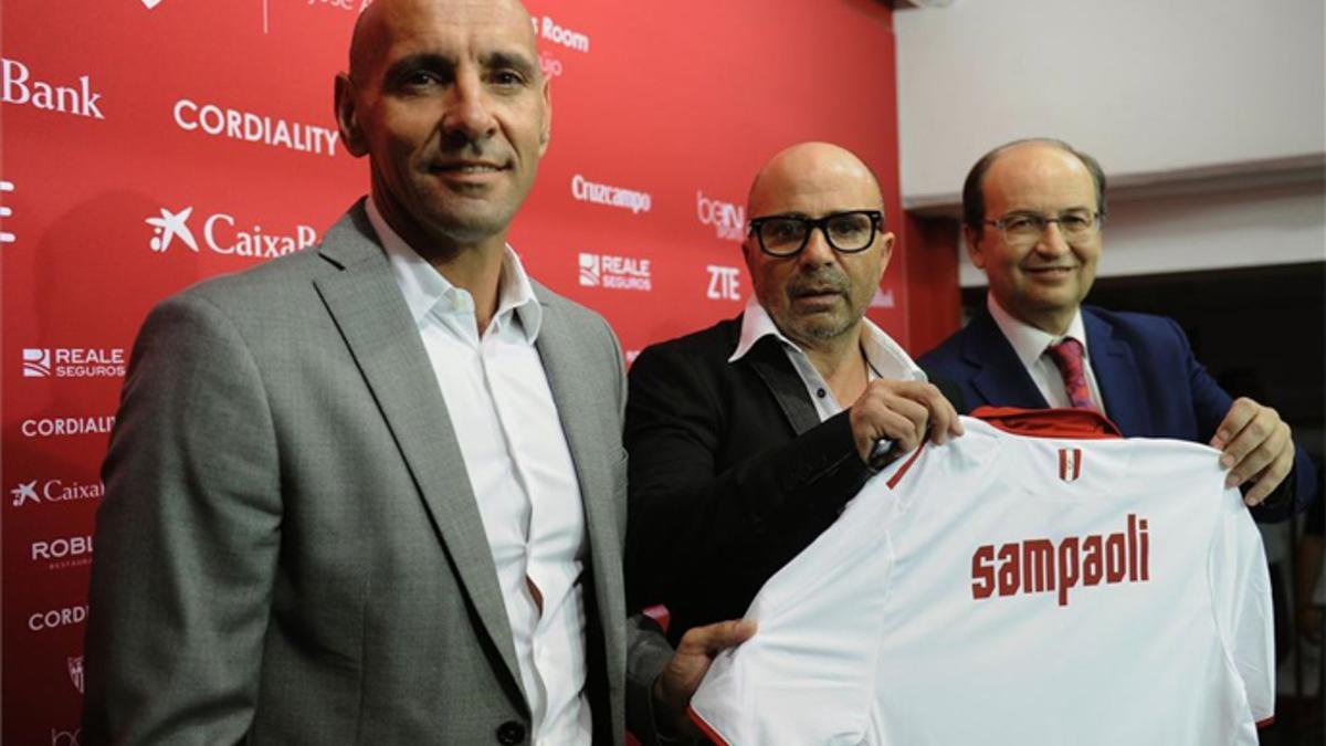 Monchi reafirma el compromiso de Sampaoli