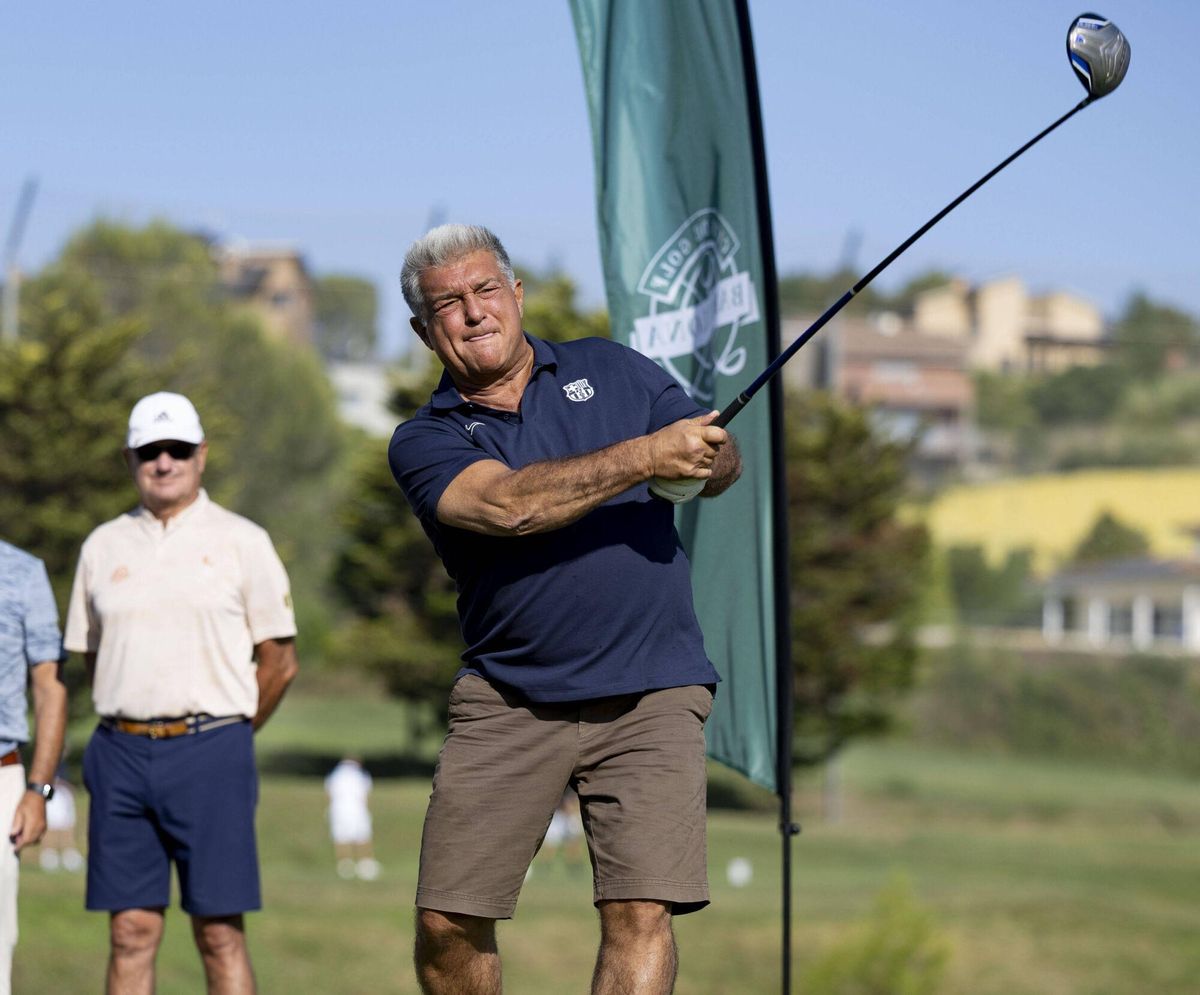 Laporta durante el torneo de golf Koeman Cup
