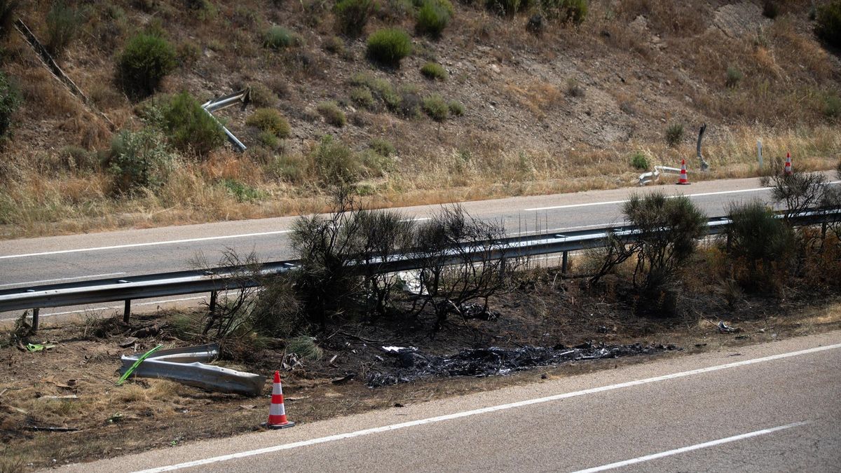 El lugar en el que ocurrieron los hechos, a 3 de julio de 2025, en Palacios de Sanabria, Zamora, Castilla y León (España), donde perdió la vida Diogo Jota y su hermano André Silva.