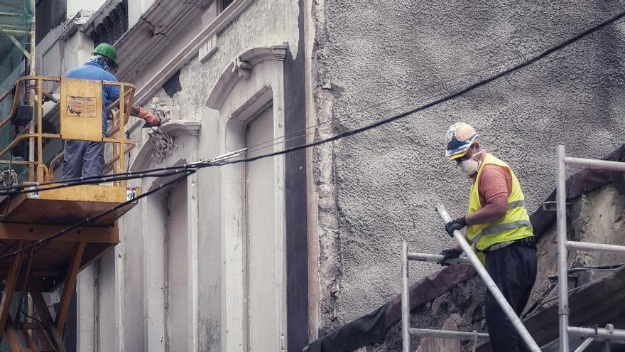 Obras a principios de esta semana en Santa Cruz.