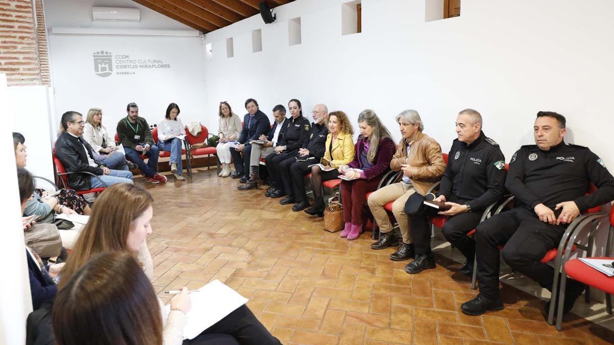 La Mesa Local contra los Malos Tratos, reunida por última vez el pasado miércoles.