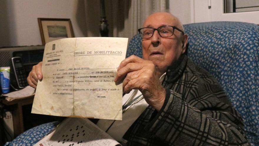 Joan Escudé, de 110 anys, és l’home més gran de Catalunya.