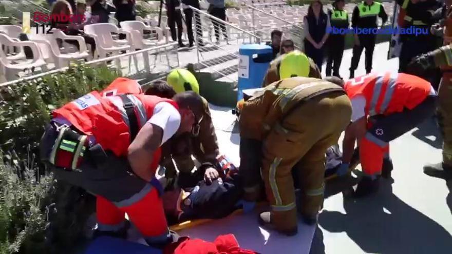 Simulacro de accidente de tráfico en Santa Pola