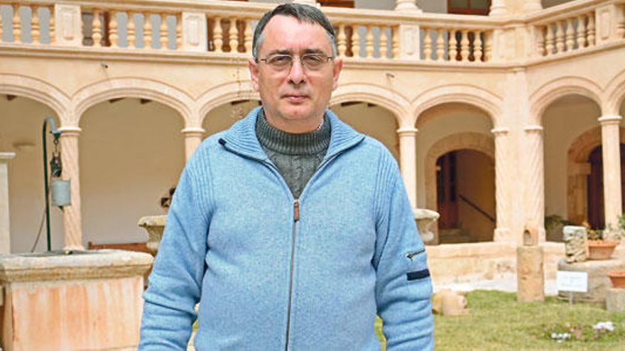 El padre Gabriel Seguí, ayer en el Monestir de la Real.