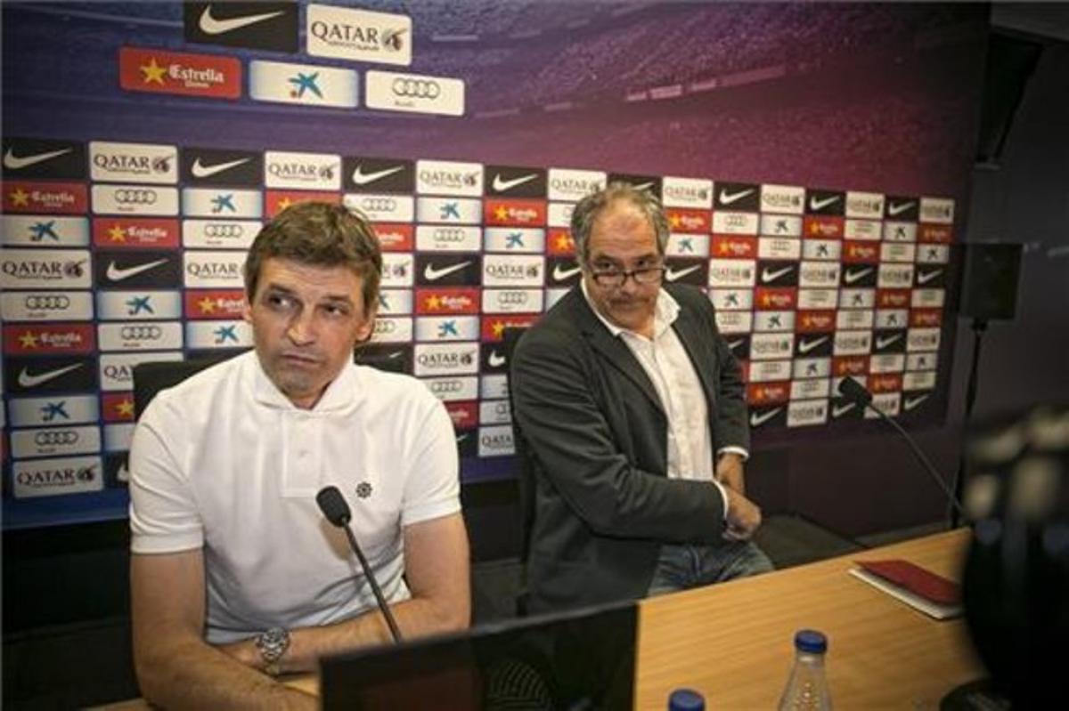 Roda de premsa de Tito Vilanova i Andoni Zubizarreta a les instal·lacions del FCB.