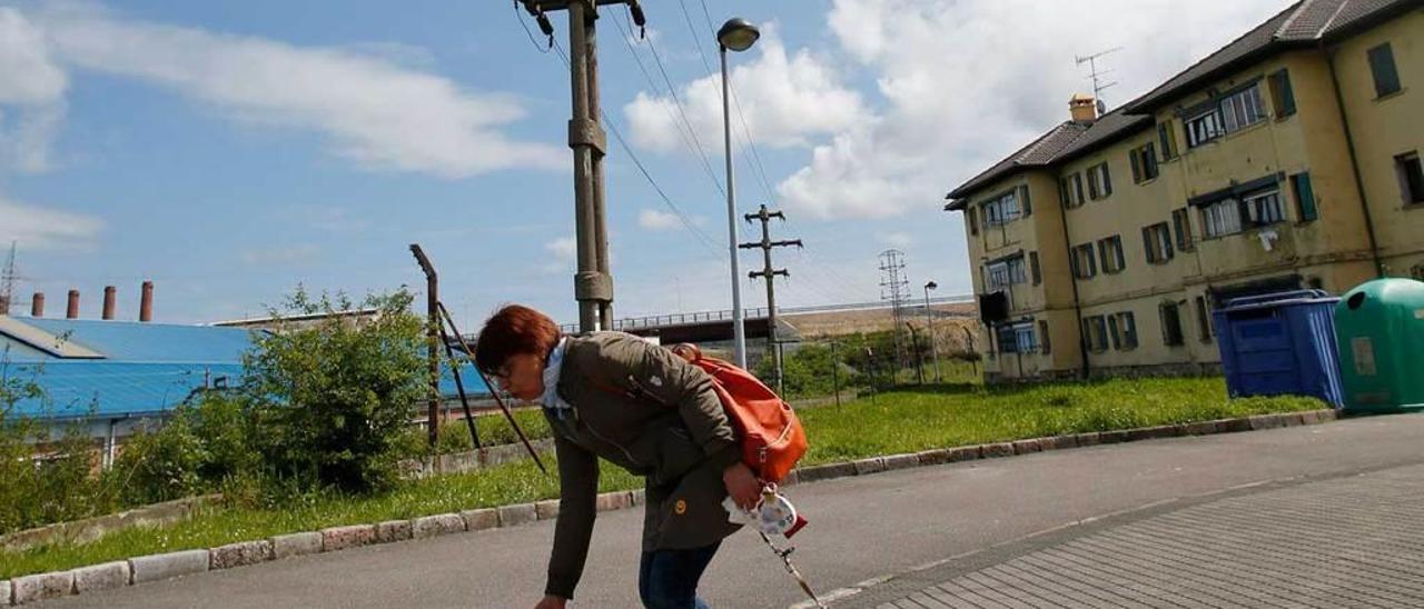 La línea de alta tensión que cruza el barrio de Garajes.