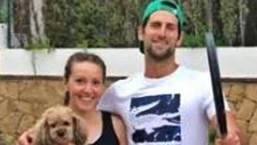 Novak Djokovic, junto a su pareja.
