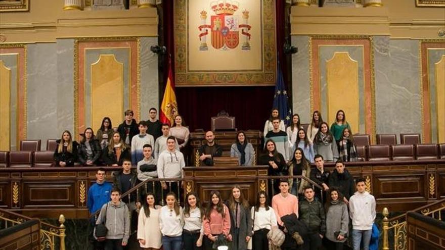 Los alumnos visitan el Congreso en Madrid