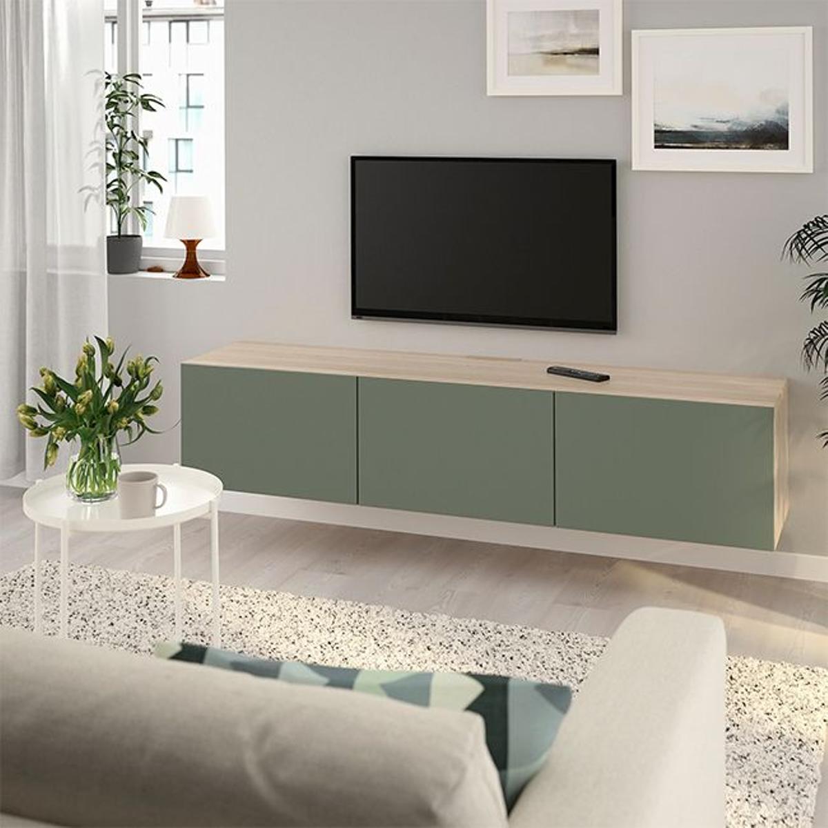 Mueble para la televisión en color verde