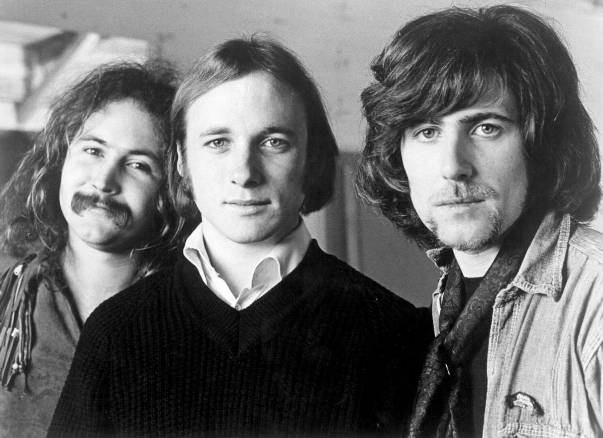 CS&amp;N, en 1969. David Crosby (izquierda), junto a Stephen Stills y Graham Nash.