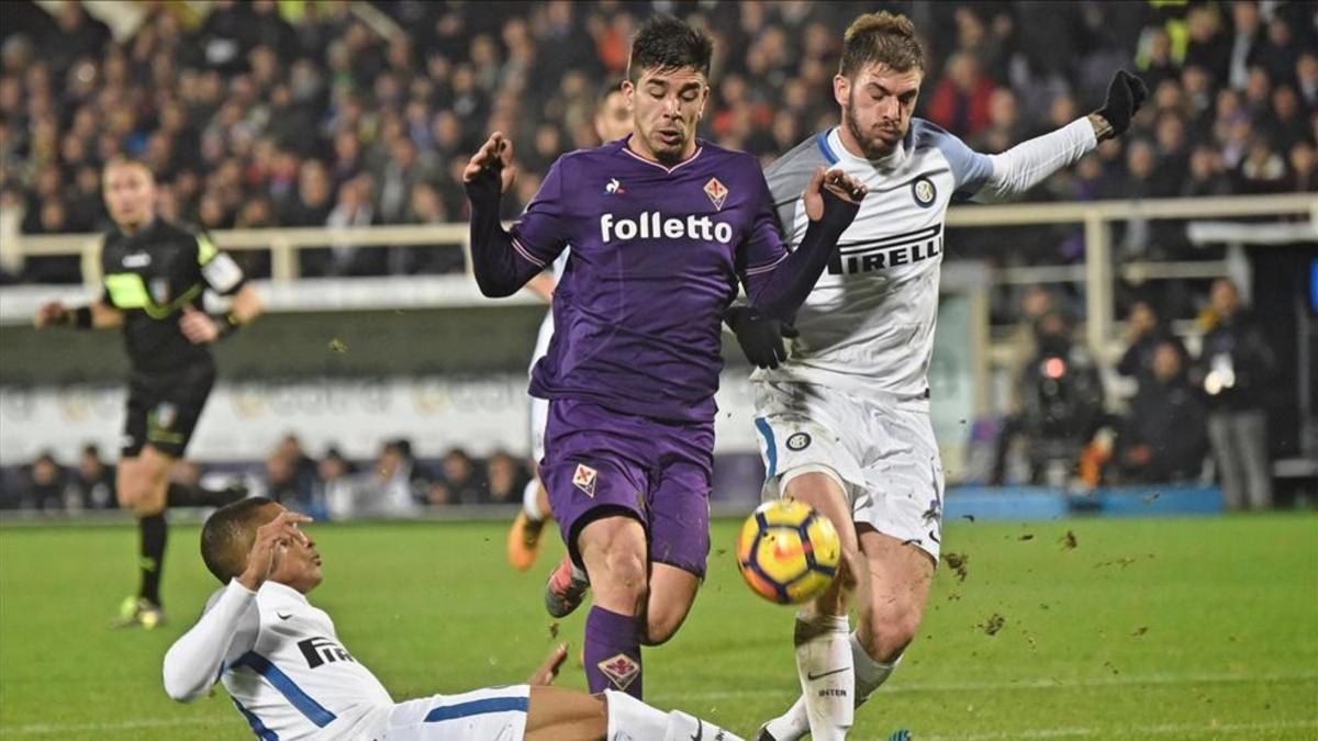 Giovanni Simeone anotó el empate de la Fiorentina ante el Inter en la última jornada de la Serie A