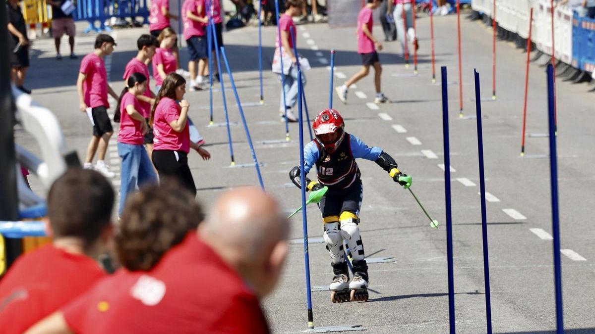El asturiano Chema Blanco, durante su participación en la prueba u13 de paralelo.