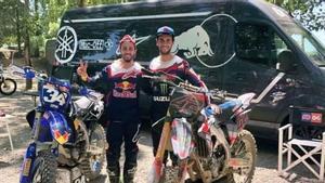 Dovizioso disfrutó de una jornada de motocross junto a Rins