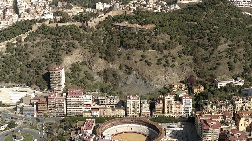 Vista de la falda del Monte Gibralfaro.