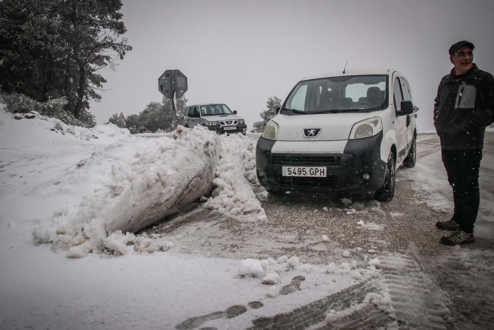 La nieve vuelve de nuevo a l'Alcoià y El Comtat