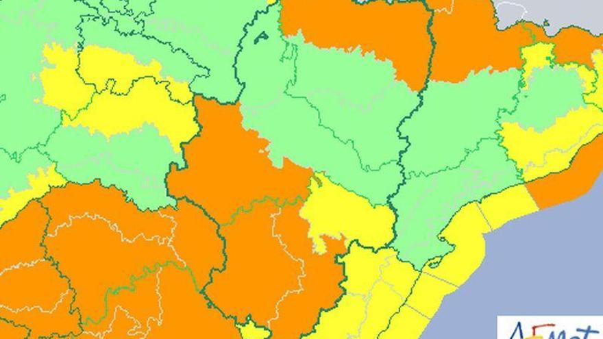 El norte de Huesca, la Ibérica y Teruel en alerta por la borrasca Ana