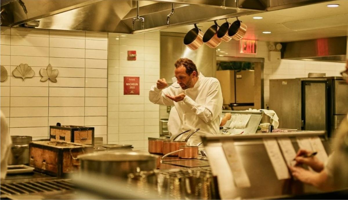 El chef Daniel Humm en la cocina del Eleven Madison Park.