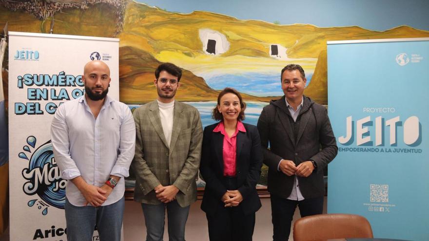 Desde la izquierda, Agustín Tejera, Daniel Pérez, Olivia Delgado y Andrés Martínez.