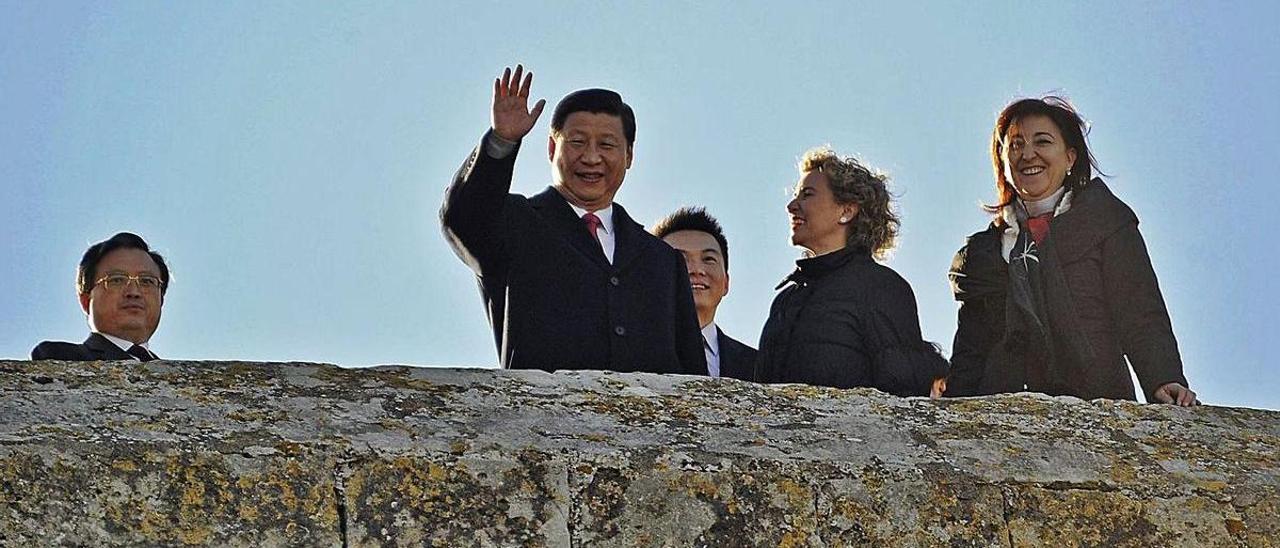 El presidente Xi Jinping, en 2010, cuando visitó el Castell de Bellver con Aina Calvo.