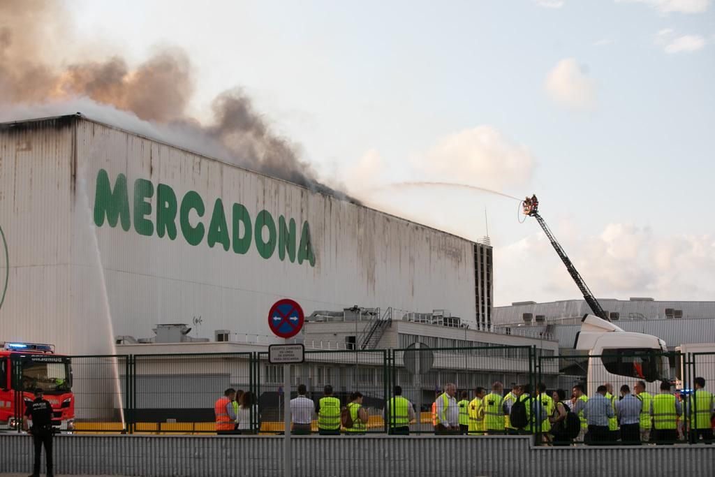 El incendio de la nave de Mercandona en Riba-roja, en imágenes