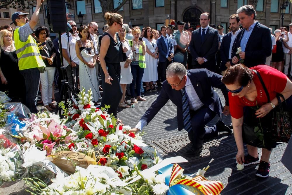 Homenaje a las víctimas de los atentados del 17A