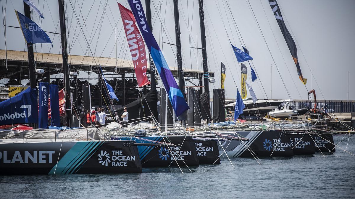 Barcos varados en la pasada Ocean Race.