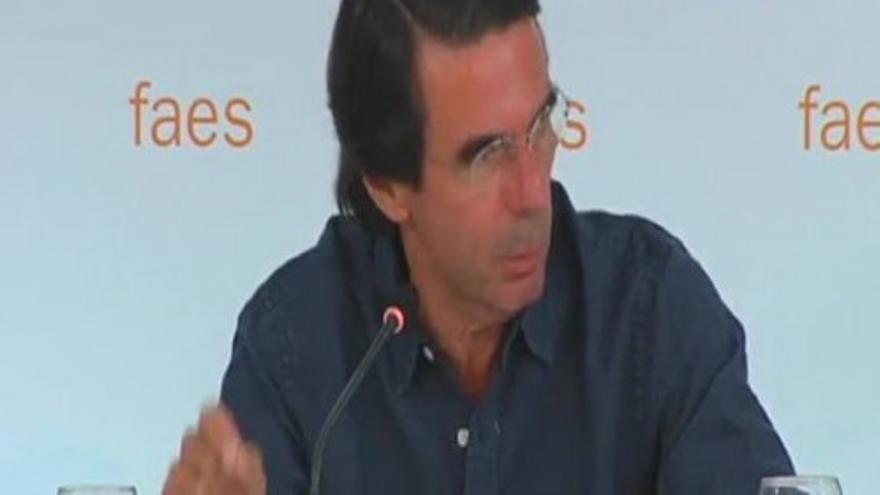 Aznar: "No pactar con los populistas, primera regla para evitar el populismo"