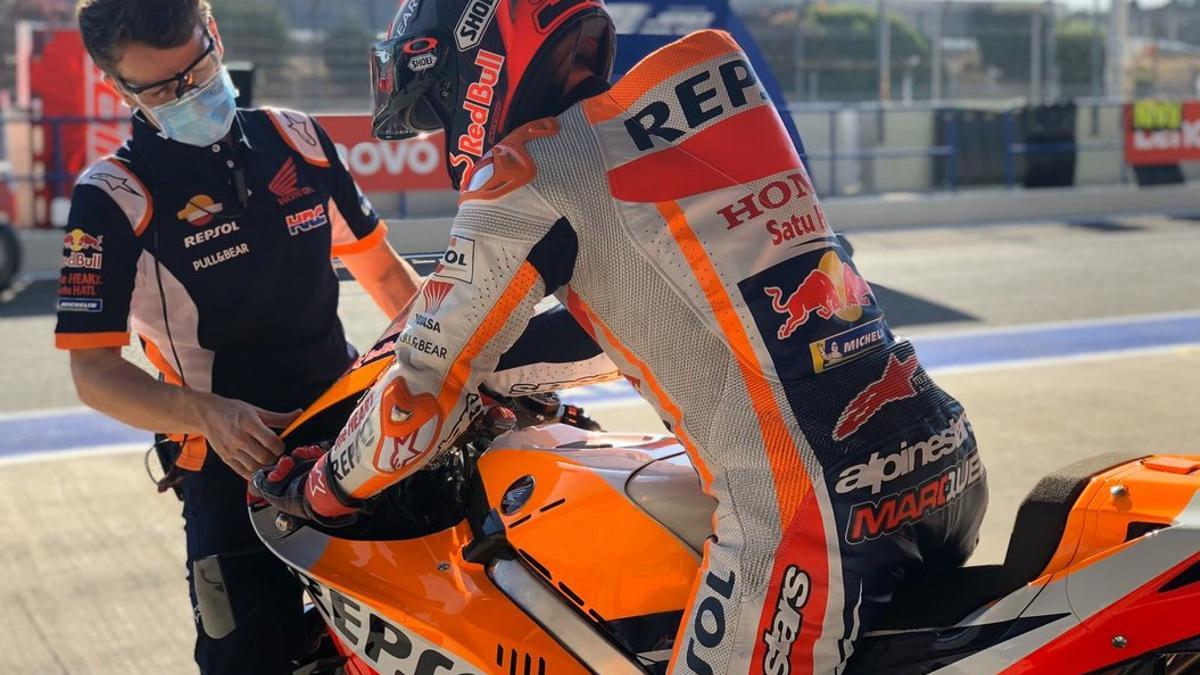 Márquez vuelve a la pista en Jerez