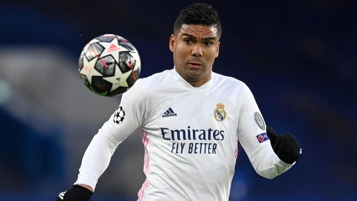 Casemiro, en un lance del partido ante el Chelsea