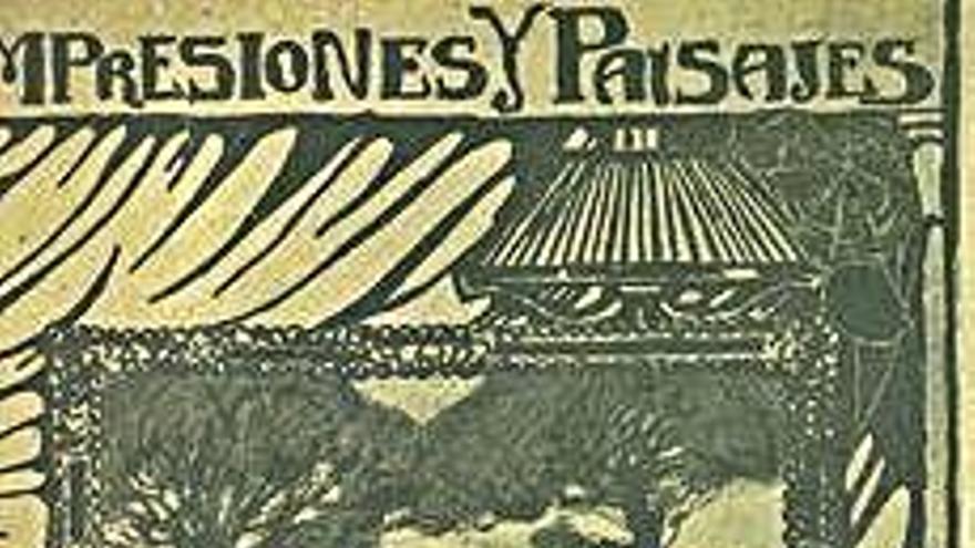 Portada de la primera edición de 1918 del libro &quot;Impresiones y Paisajes&quot;.