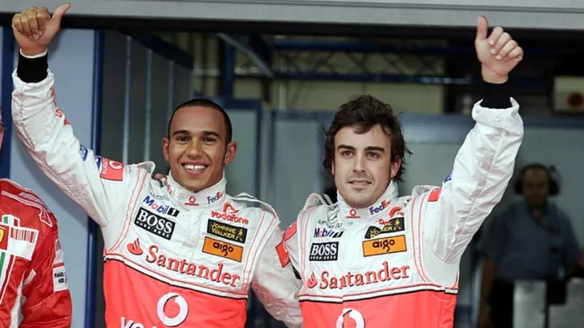Hamilton y Alonso, en su temporada juntos en McLaren, en 2007