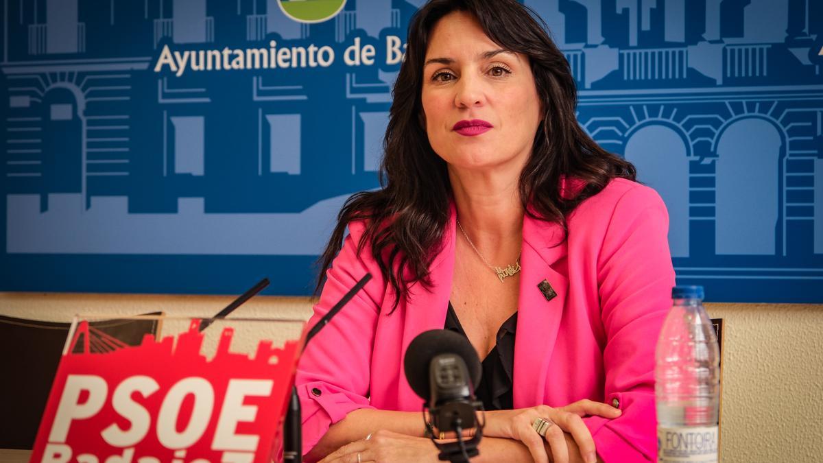 La concejala socialista Concha Baños, este martes en el Ayuntamiento de Badajoz.