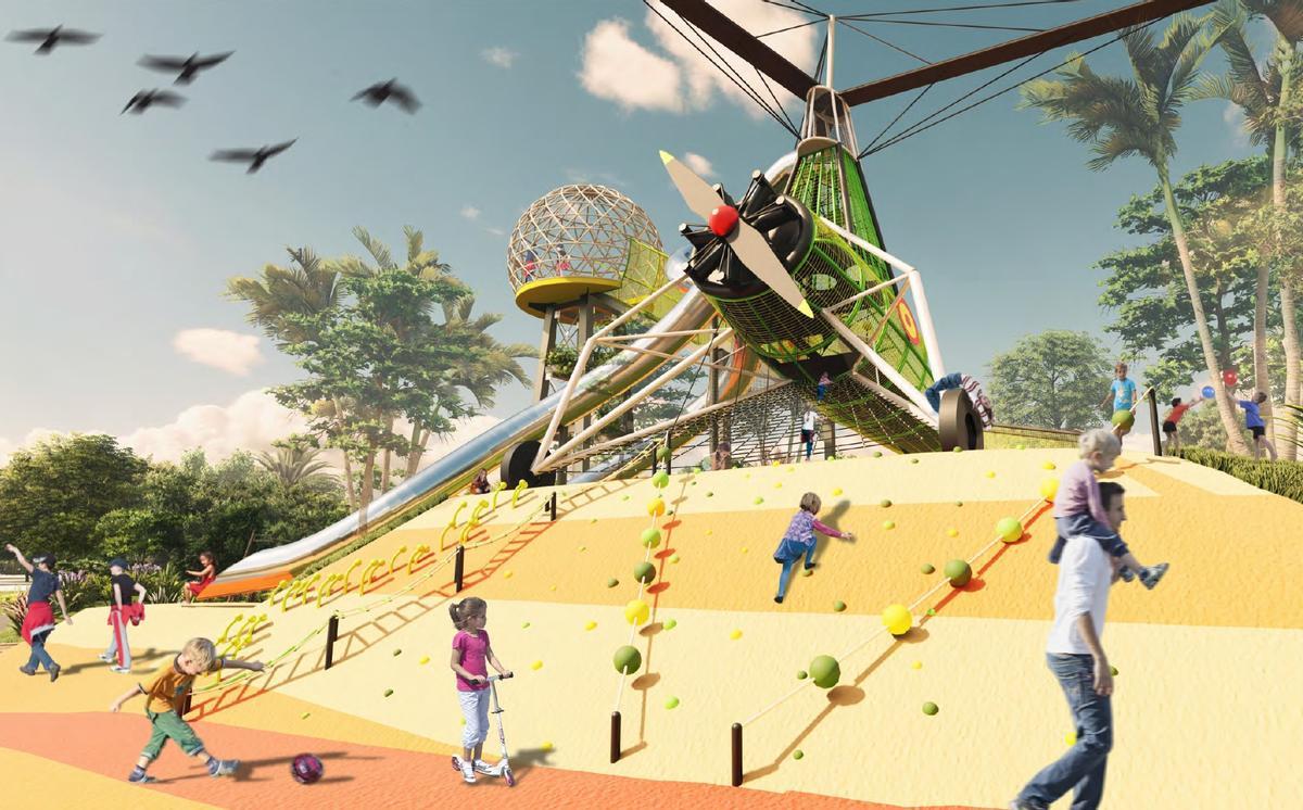 El autogiro de Juan de la Cierva será el epicentro de la zona de juegos.