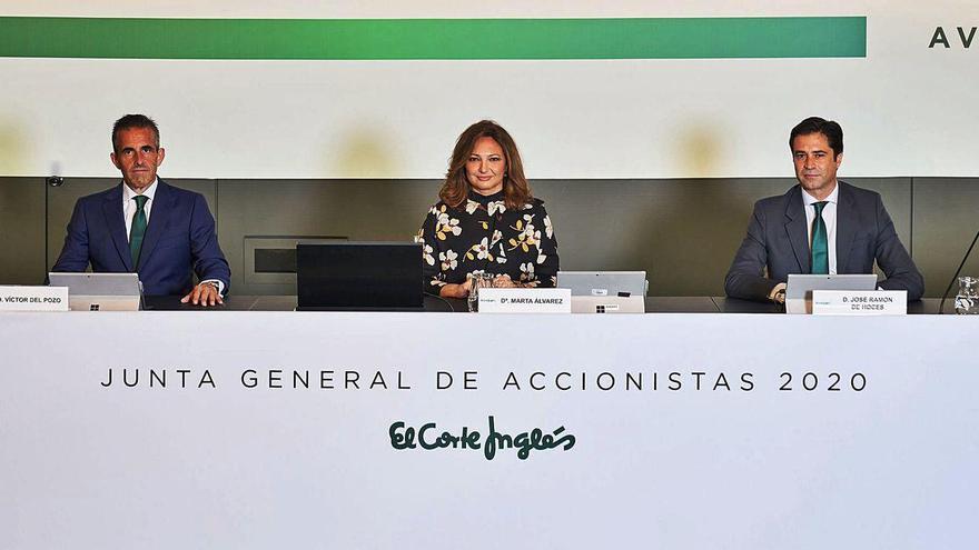 Marta Álvarez presidió la junta de El Corte Inglés, celebrada ayer en Madrid.