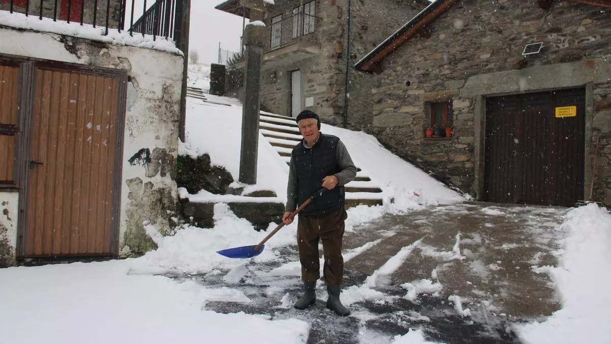 El temporal Herminia se despide de Sanabria con nieve en cotas bajas