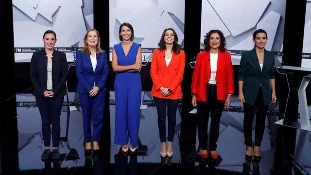 Las dirigentes de los principales partidos políticos, en el debate de La Sexta.