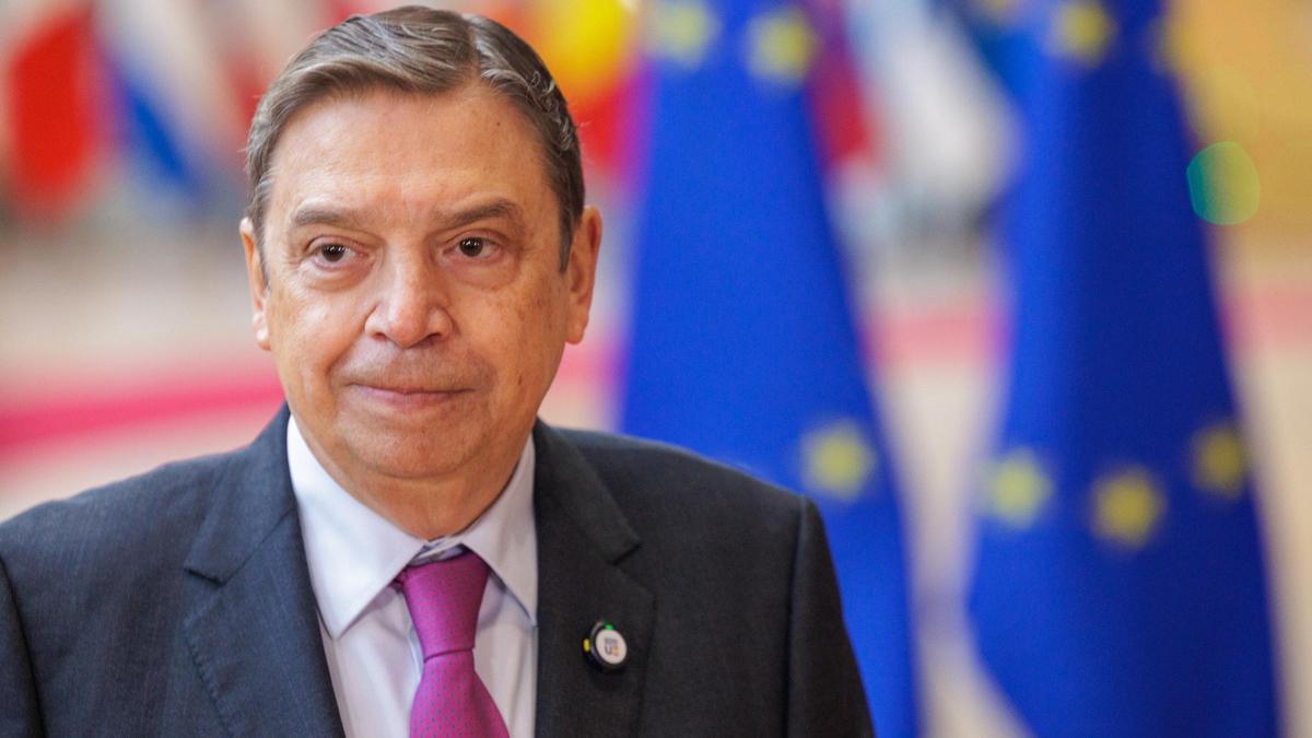 El ministro de Agricultura, Pesca y Alimentación, Luis Planas, en declaraciones a los medios antes del Consejo Agrifish de la Unión Europea celebrado este lunes.