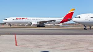 Un avión de la aerolínea Iberia.