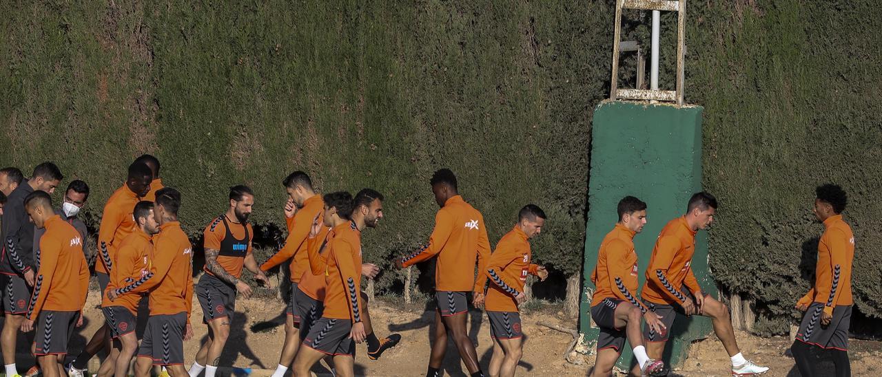 Entrenamiento reciente del Elche CF en el Díez Iborra