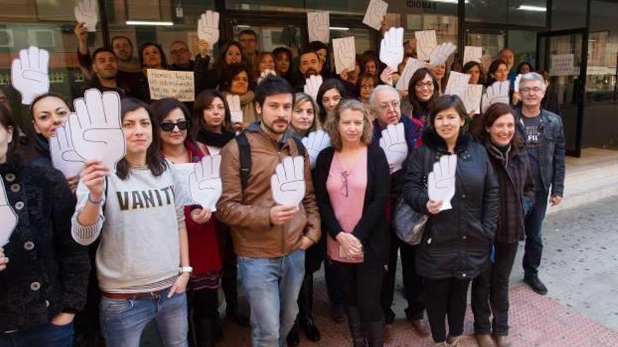 Protesta en las Escuelas de Idiomas