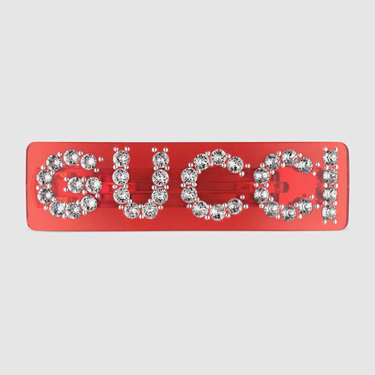 Pasador rojo con detalle brillante de Gucci