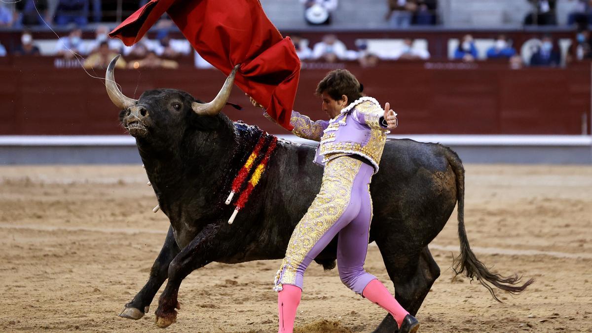 Lamelas, en plena faena en Las Ventas.