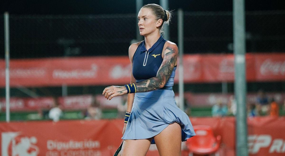 Tereza Martincova, durante el partido de semifinales.
