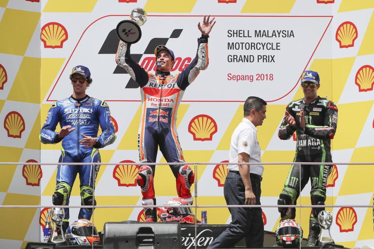 Las fotos de la victoria de Márquez en Malasia. Las fotos de la victoria de Márquez en Malasia.