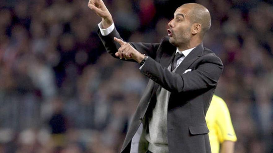 Pep Guardiola durante el partido ante el Copenhague.